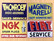 Nostalgisia Huolto ja Service peltikylttejä 36 kpl.