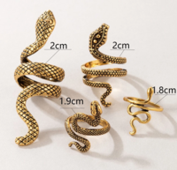 Käärme sormuksia 4kpl 2,90€
