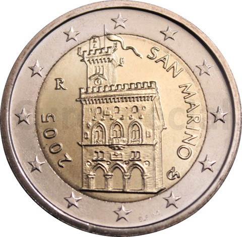 San Marino 2 € 2002 Linnoitus UNC
