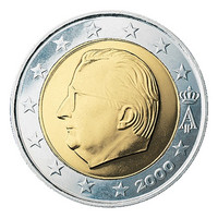 Belgia 2 € 2000 Albert II & monogrammi UNC