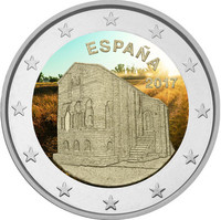 Espanja 2 € 2017 Santa María del Noronco väritetty