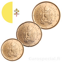 Vatikaani 10, 20 & 50 senttiä 2017 BU