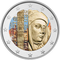 San Marino 2 € 2017 Giotto väritetty