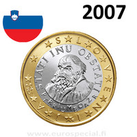 Slovenia 1 € 2007 Primož Trubar UNC