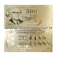Suomi 500 markkaa 1975 Kekkonen 24k kultaus