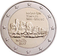 Malta 2 € 2017 Hagar Qim UNC
