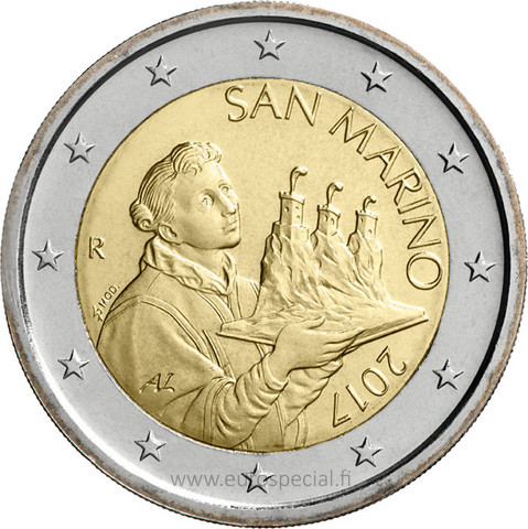 San Marino 2 € 2017 The Portrait of San Marino UNC
