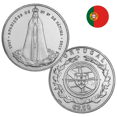 Portugali 2,50 € 2017 Fátima 100 vuotta