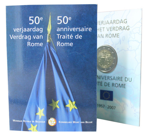 Belgia 2 € 2007 Rooman Sopimus coincard