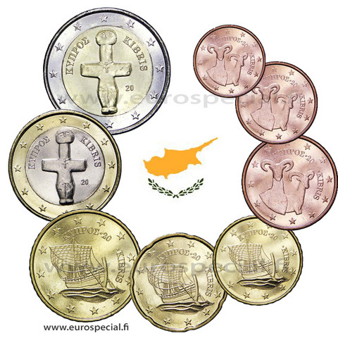 Kypros 1s - 2 € 2017 UNC