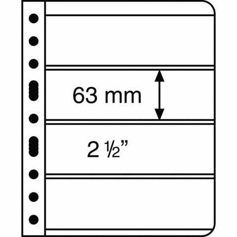 Leuchtturm Vario 4S- välilehti, 5-pack, musta tausta