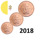 Vatikaani 1, 2 & 5 senttiä 2018 BU