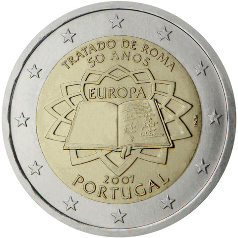 Portugali 2 € 2007 Rooman Sopimus