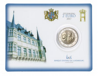 Luxemburg 2 € 2017 Guillaume III BU coincard