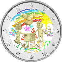 Malta 2 € 2017 Peace väritetty
