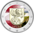 Latvia 2 € 2017 Latgale väritetty