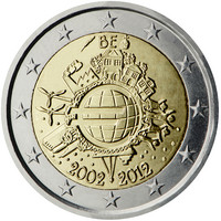 Belgia 2 € 2012 Euro 10 vuotta