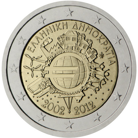 Kreikka 2 € 2012 Euro 10 vuotta
