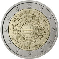 Ranska 2 € 2012 Euro 10 vuotta