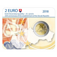 Slovakia 2 € 2018 Tasavalta 25 vuotta coincard
