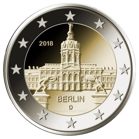 Saksa 2 € 2018 Berliini / Charlottenburgin linna