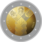 Latvia, Liettua & Viro 3 x 2 € 2018 Itsenäisyys 100 vuotta