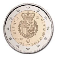Espanja 2 € 2018 Kuningas Felipe VI