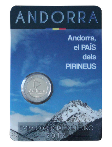 Andorra 2 € 2017 Maa Pyreneillä BU coincard