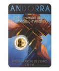 Andorra 2 € 2018 Perustuslaki 25 vuotta BU coincard