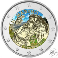 San Marino 2 € 2018 Tintoretto väritetty