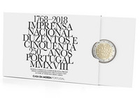 Portugali 2 € 2018 INCM 250 vuotta, Proof