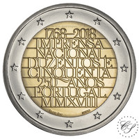 Portugali 2 € 2018 INCM 250 vuotta