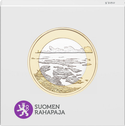 Suomi 5 € 2018 Suomalaiset kansallismaisemat Saaristomeri, Proof -  