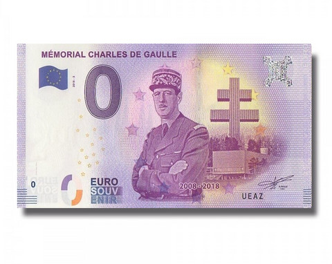 Ranska 0 euro 2018 Mémorial Charles de Gaulle UNC