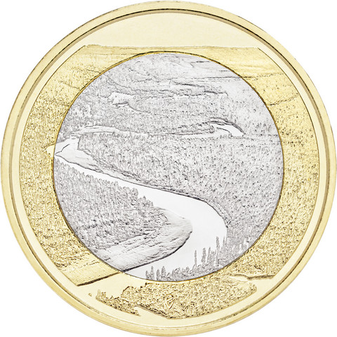 Suomi 5 € 2018 Oulankajoki, Suomalaiset kansallismaisemat