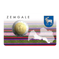 Latvia 2 € 2018 Zemgale BU coincard