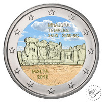 Malta 2 € 2018 Mnajdran temppelit väritetty