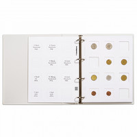 Leuchtturm Matrix-välilehti kolikkokehyksille, valkoinen, 10-pack