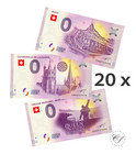 Sveitsi 0 euro 2017/2018 20 erilaista seteliä UNC