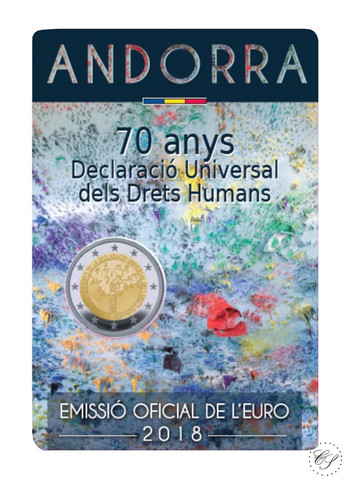 Andorra 2 € 2018 Ihmisoikeudet BU coincard