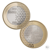 Slovenia 3 € 2018 Ensimmäinen maailmansota 100 v.