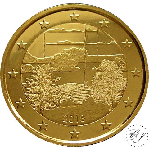 Suomi 2 € 2018 Suomalainen saunakulttuuri kullattu 