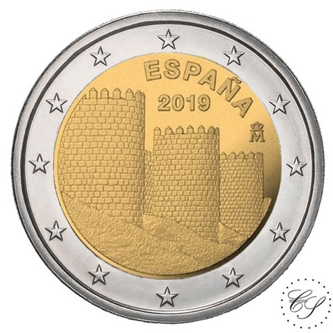 Espanja 2 € 2019 Ávilan kehämuuri