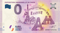 Ranska 0 euro 2019 Eiffel-torni & Pariisin maailmannäyttely 1889