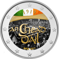 Irlanti 2 € 2019 Dáil Éireann väritetty