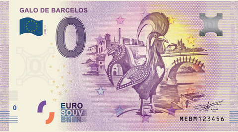 Portugali 0 euro 2019 Galo de Barcelos UNC
