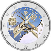 Andorra 2 € 2019 Alppihiihto BU väritetty