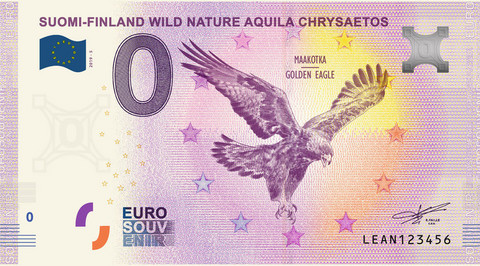 Suomi 0 euro 2019 Villi luonto - Kotkaseteli