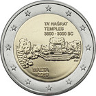 Malta 2 € 2019 Ta' Hagratin temppelit F- merkinnällä BU