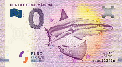 Espanja 0 euro 2019 Haiseteli Sealife Benalmadena UNC